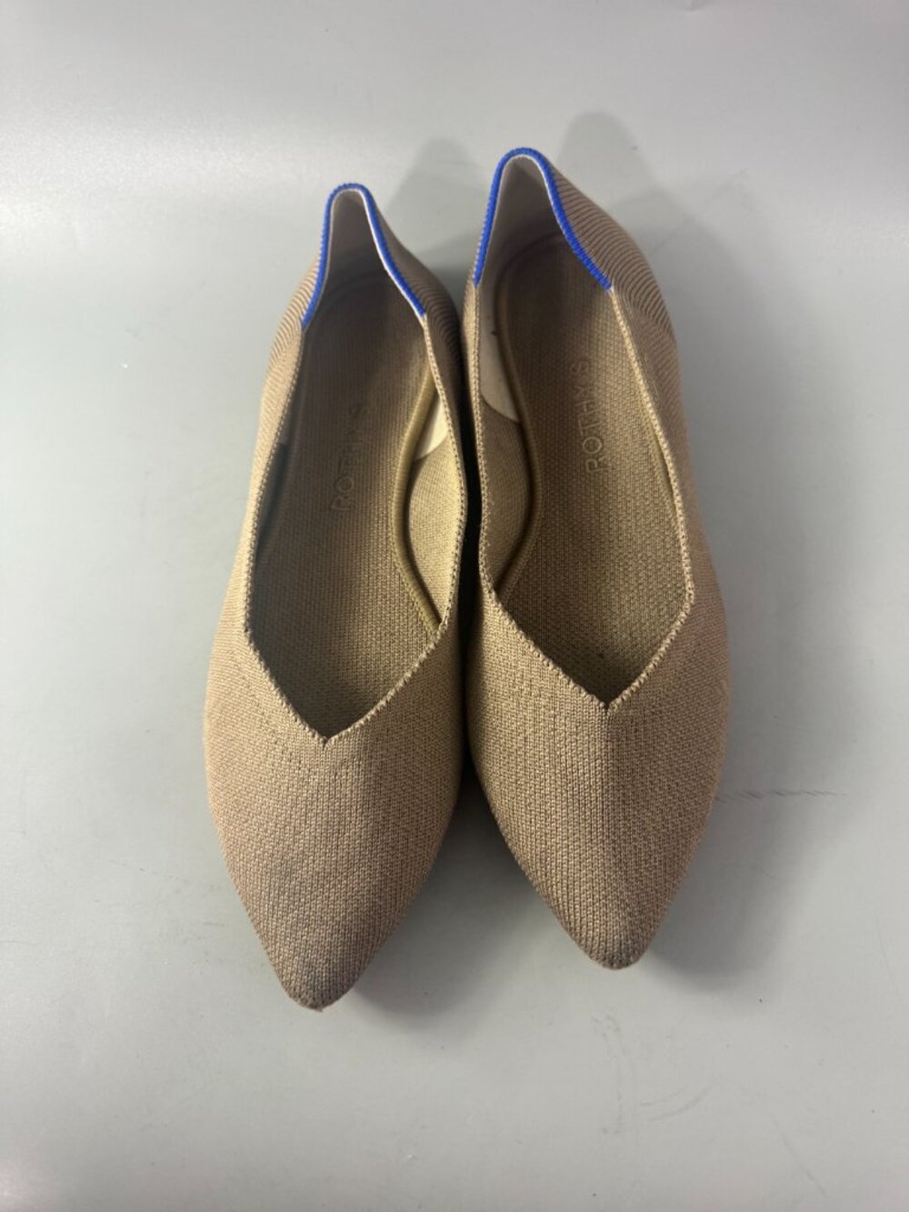 Rothy's The Point II Pointed Toe Flat, Khaki , Size 9 - Picture 4 of 16